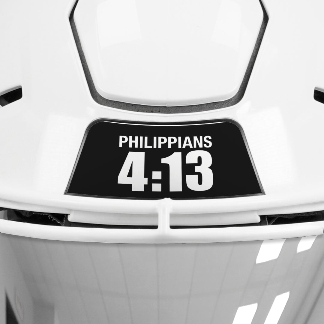 Philippians 4:13 Riddell Speedflex Front and Back Bumper Sticker Kit