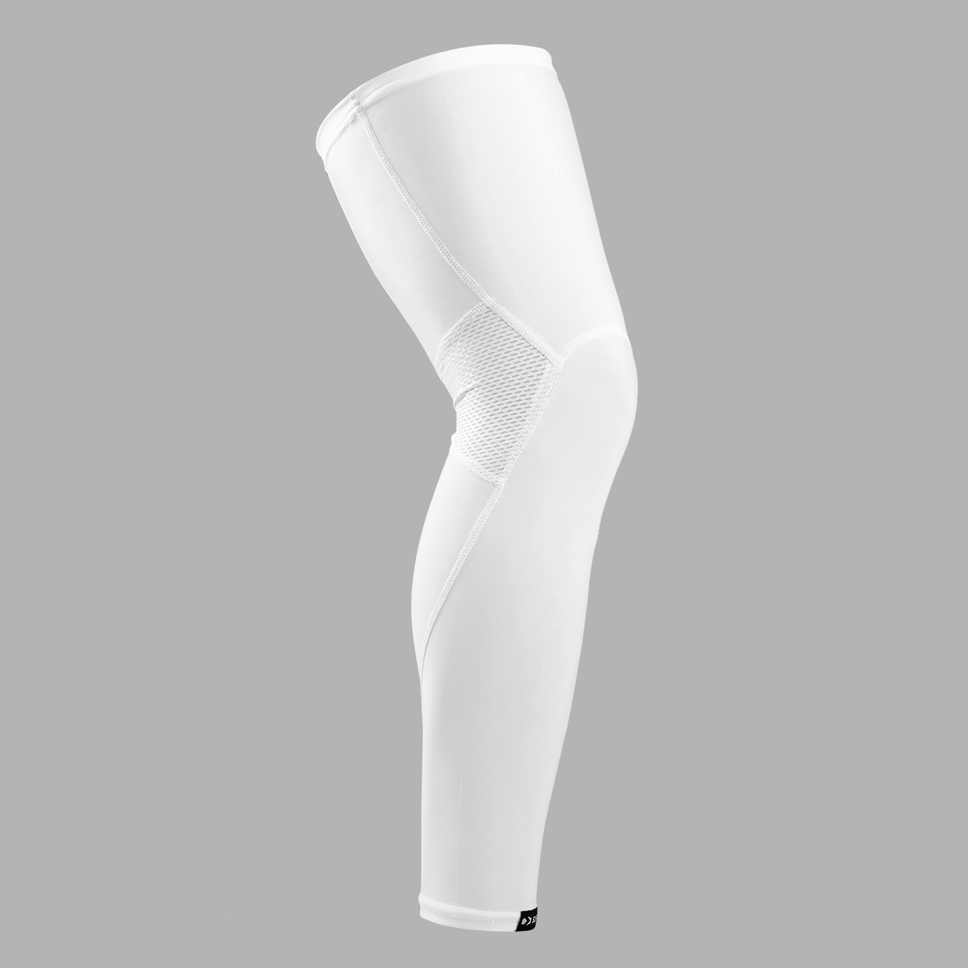 SLEEFS Football Leg Sleeves 1 Pair - Adult - White - For Adult & Youth - Calf  Compression Sleeves for Men and Boys Adults White