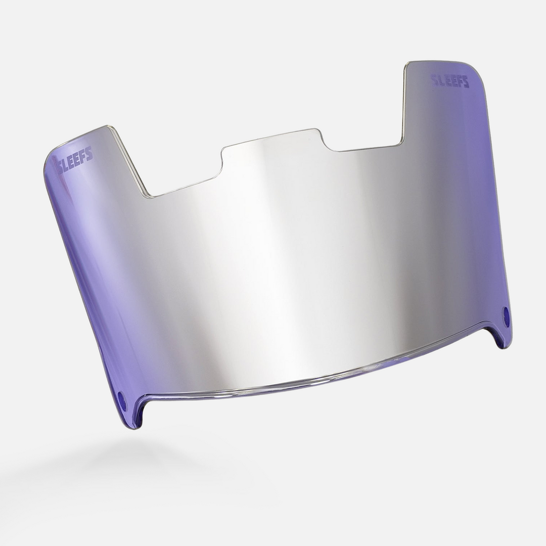 Purple Machine Silver Helmet Eye-Shield Visor