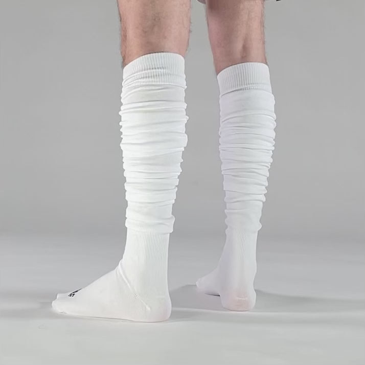 White Long Scrunchie Socks
