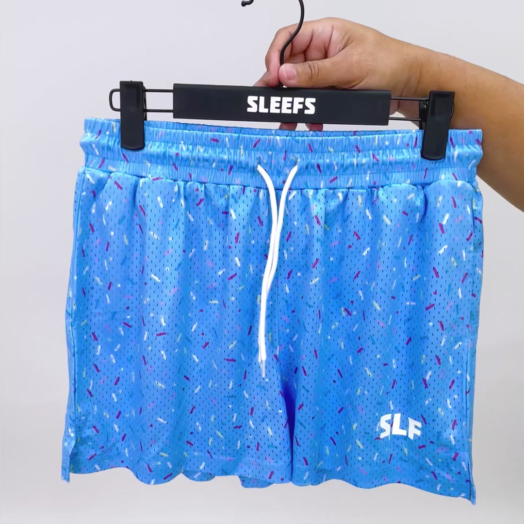 Sprinkle Blast Light Blue Shorts - 5"