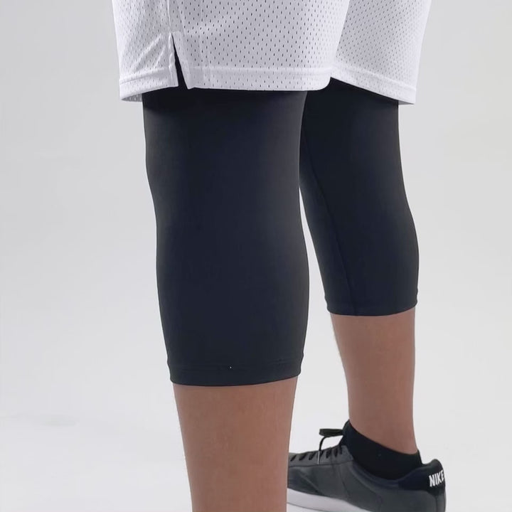 Black 3/4 Tights for men - Big