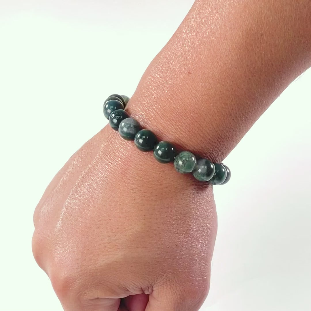 Green Marble Beaded Bracelet
