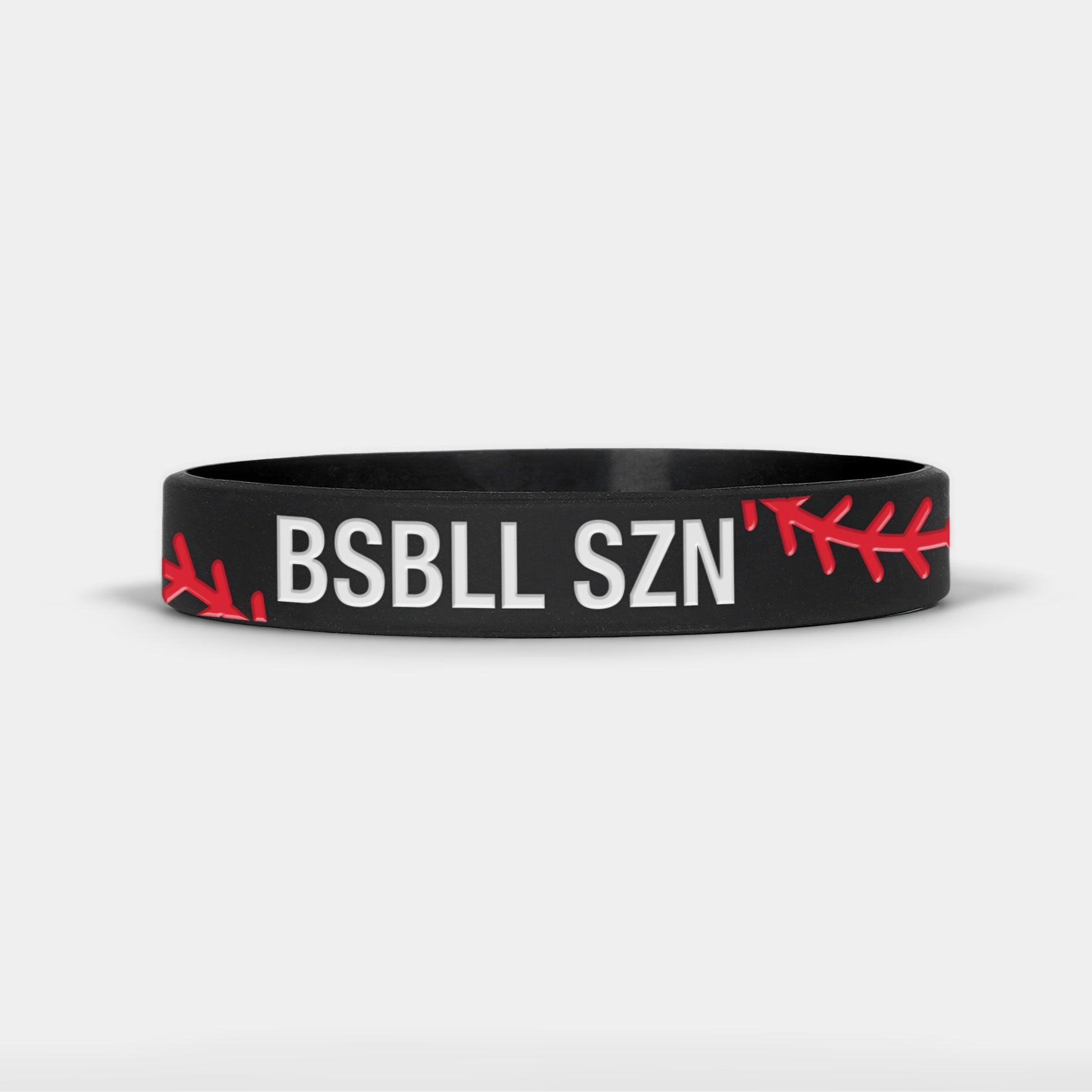 Sleefs BSBLL SZN Baseball Season Black Motivational Wristband Kids