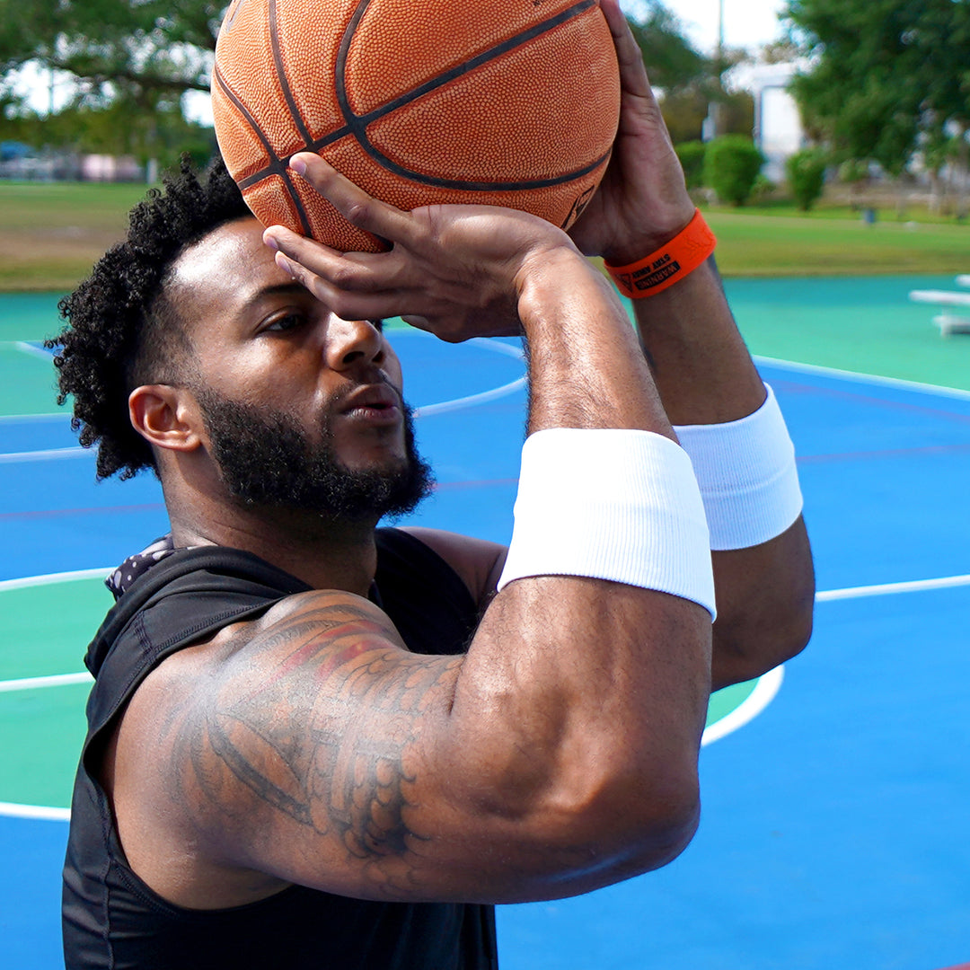 White Drip Wristbands (Pair)