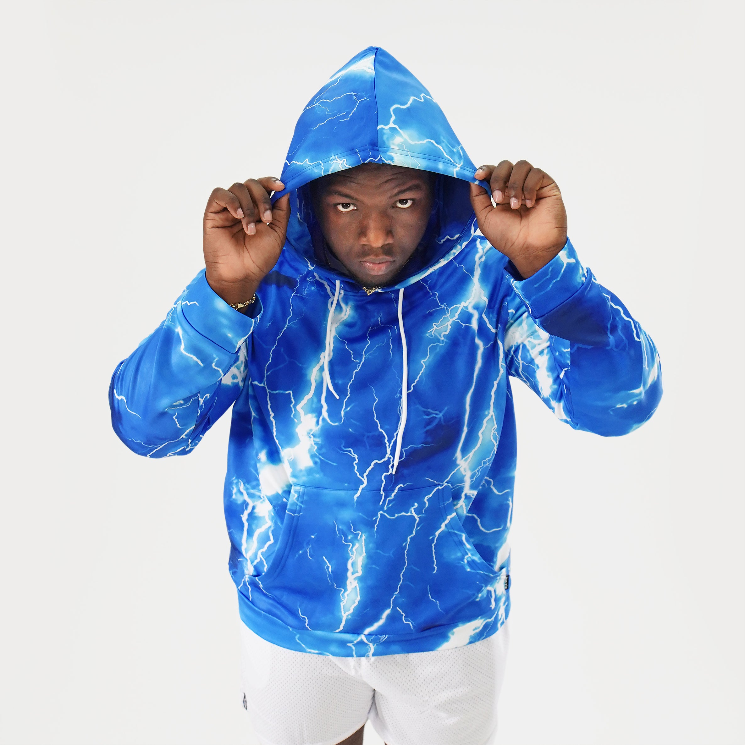 Mitchell & Ness Big and Tall Lightning Hoop Hoodie