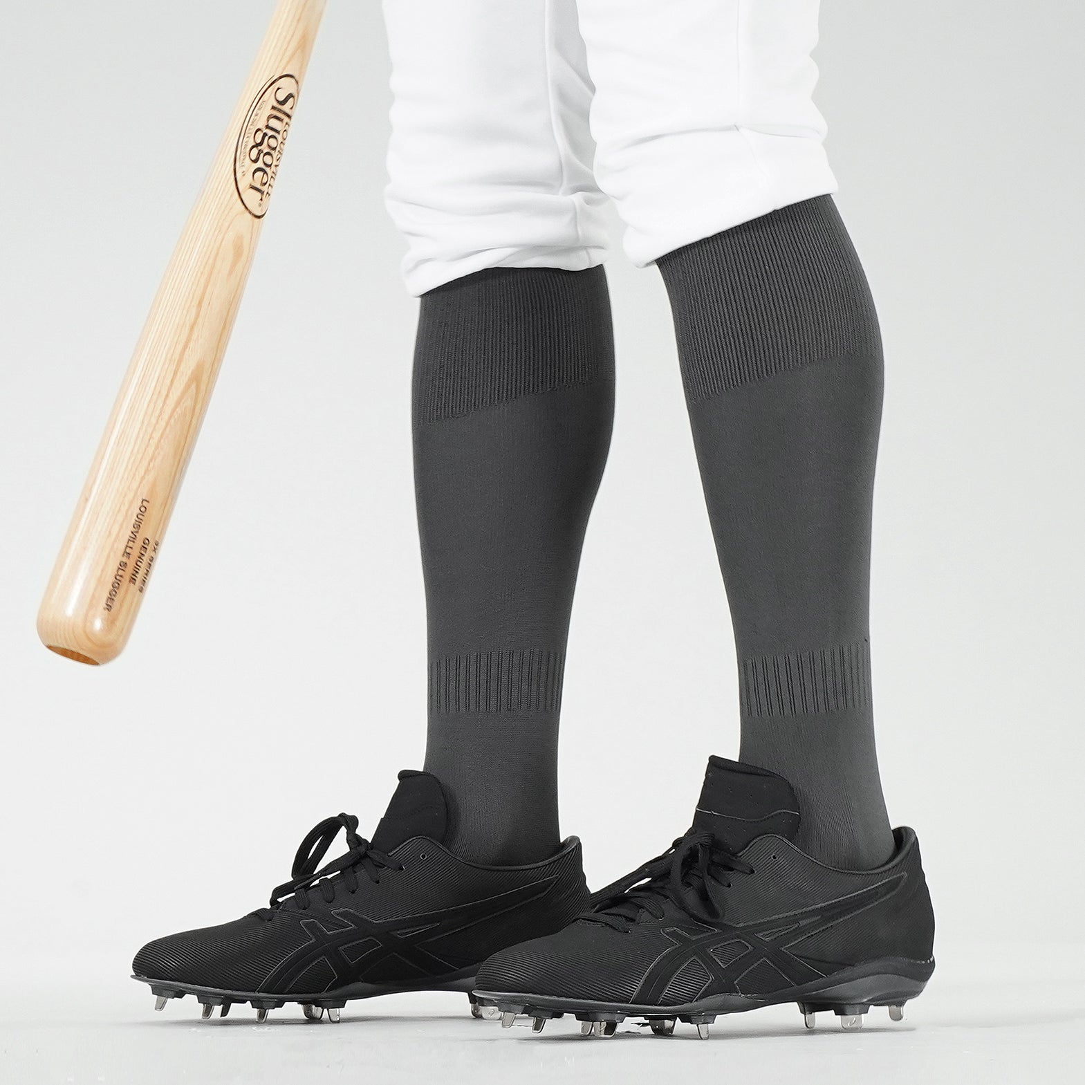 Sleefs Hue Dark Gray Baseball Knee-High Socks Adult