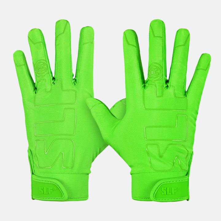 Neon Green Sticky Football Receiver Gloves