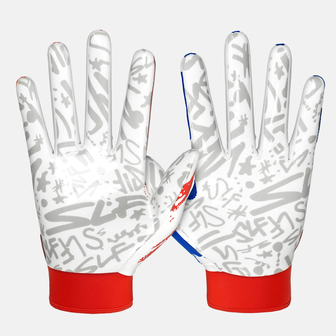 USA Brushed Flag Sticky Football Receiver Gloves