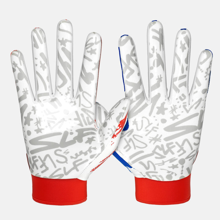 USA Brushed Flag Sticky Football Receiver Gloves
