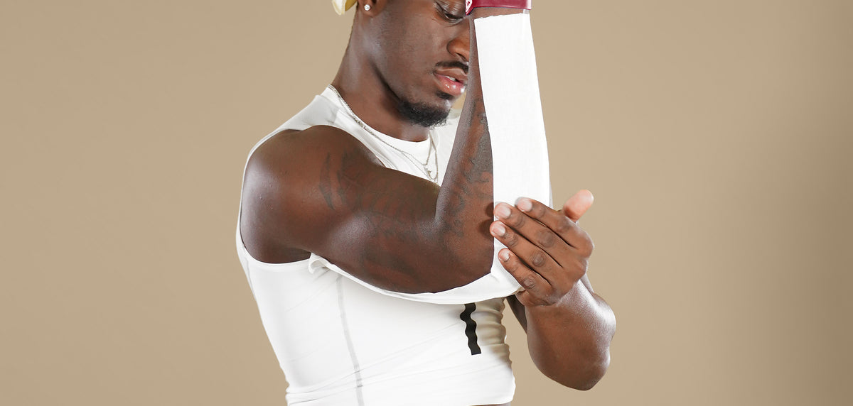 Sleefs football turf tape for arms used as a safety measure to prevent injuries and a way to show off your style.
