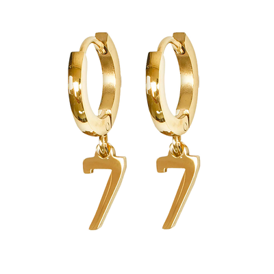 Earring Gold Numbers