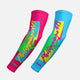 Philippians 4:13 Synthwave Pink and Blue Arm Sleeves Pair