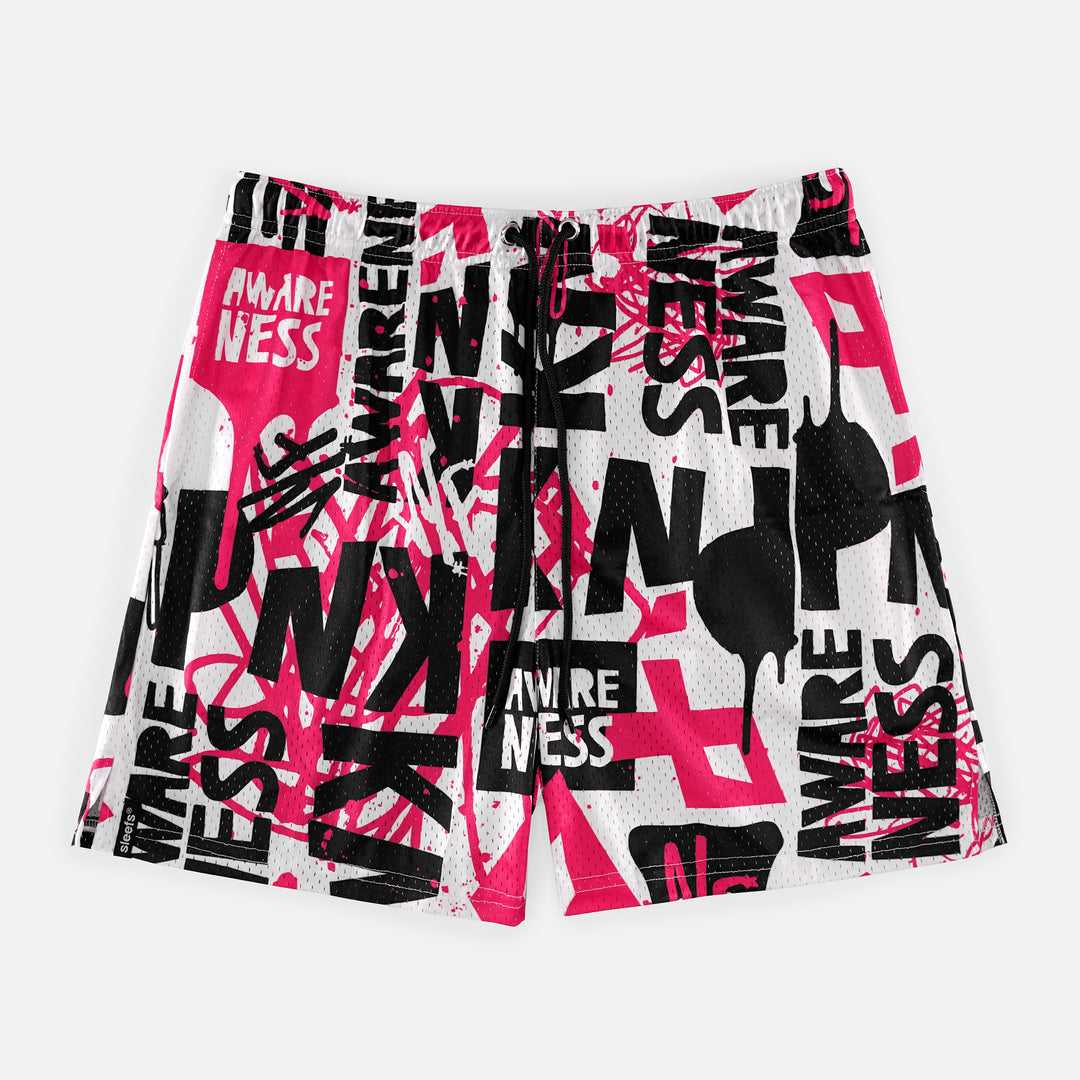 Pink Ribbon Awareness Shorts - 7"