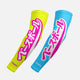Japanese Baseball Lime Green and Blue Arm Sleeves Pair
