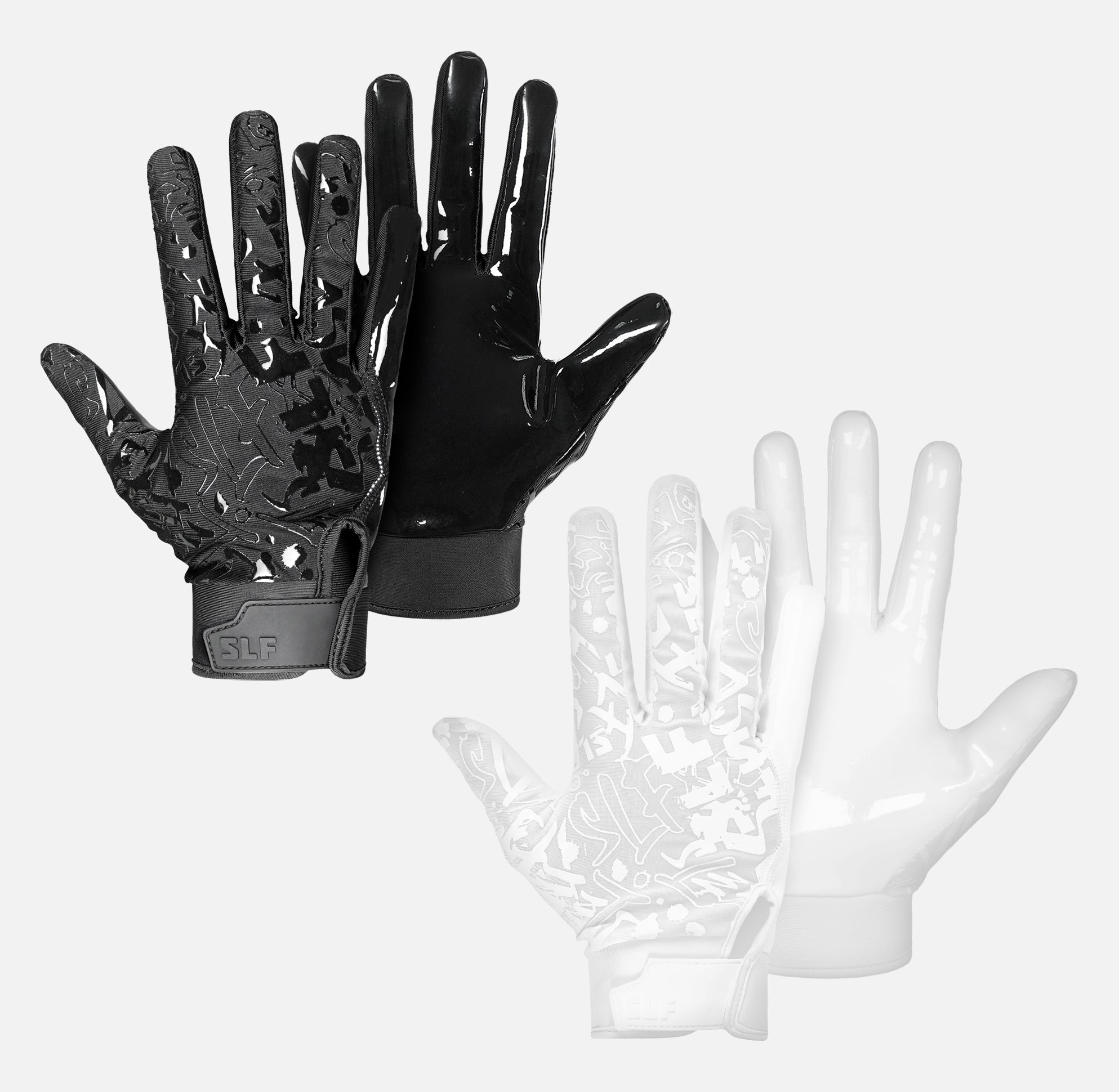 2-Pack Sticky Football Receiver Gloves (Black and White) – SLEEFS