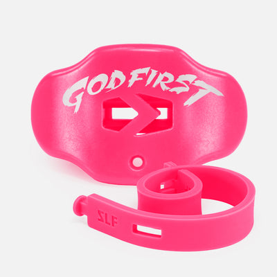 God First Pink Soft Football Mouthguard
