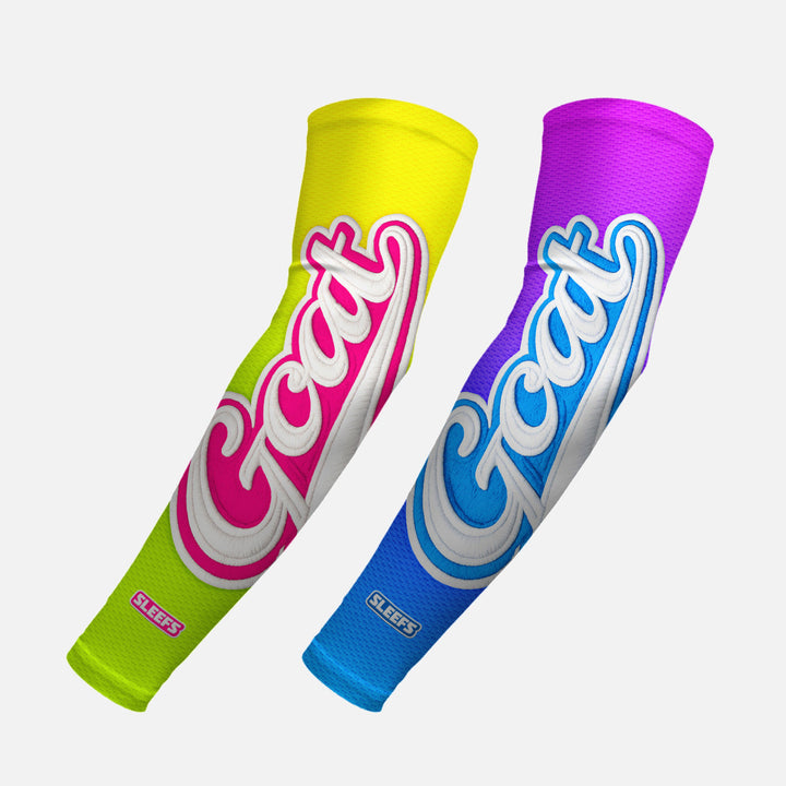 GOAT Patch Lime Green and Blue Blush Arm Sleeves Pair