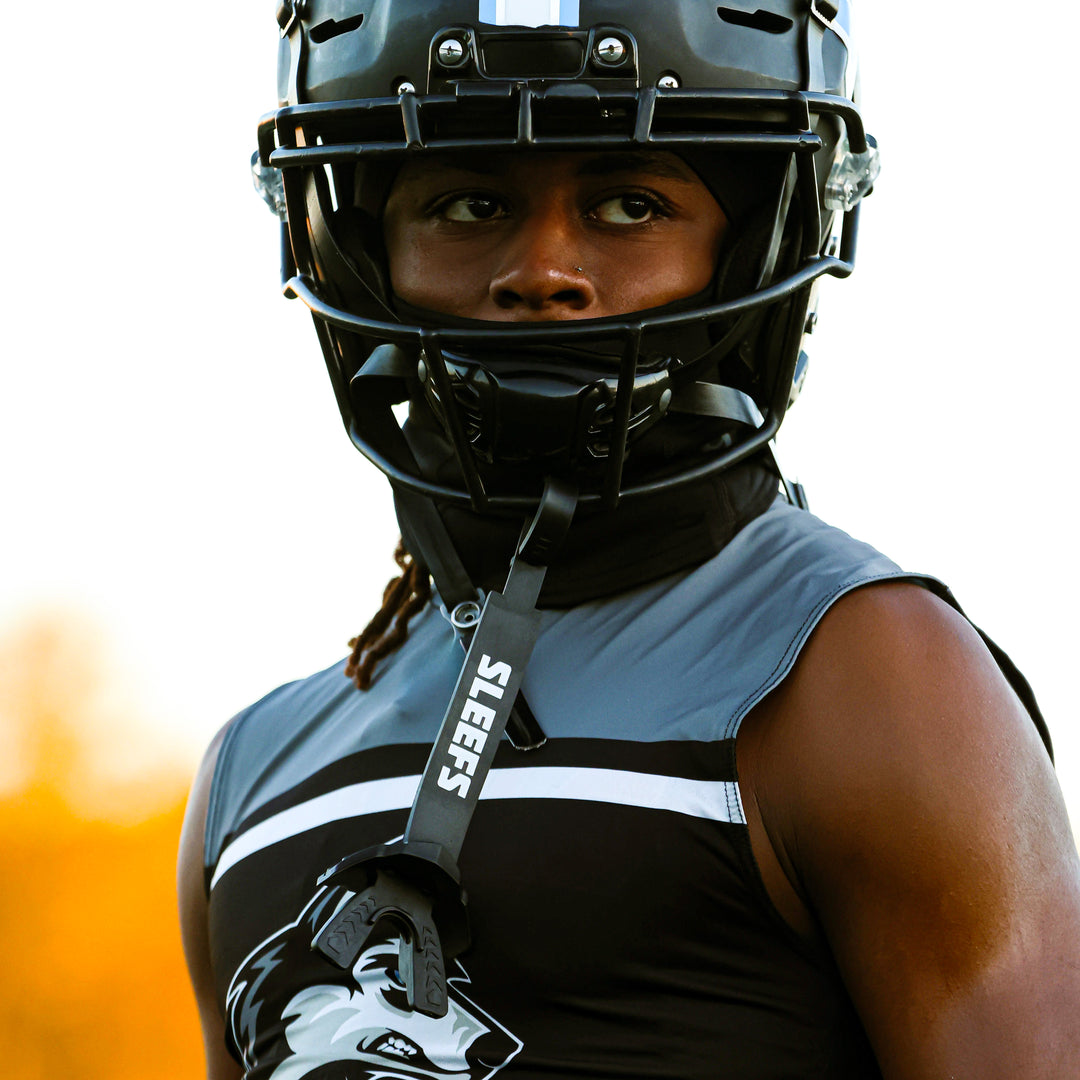 Black X Football Mouthguard with Logo