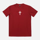 Faith Cross Maroon Quick Dry Shirt