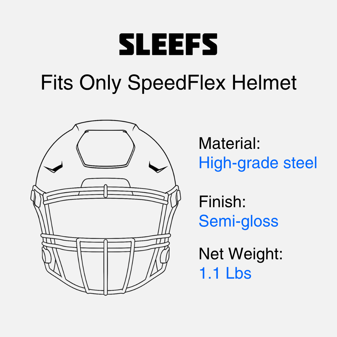 0 Stencil Font Football Facemask for Riddell SpeedFlex