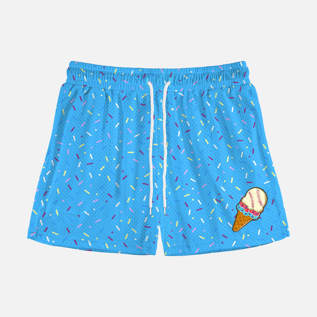 Sprinkle Blast Light Blue Kids Shorts - 5"
