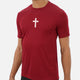 Faith Cross Maroon Quick Dry Shirt