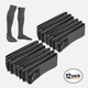 12 Pack Dark Gray Over The Knee Sport Socks