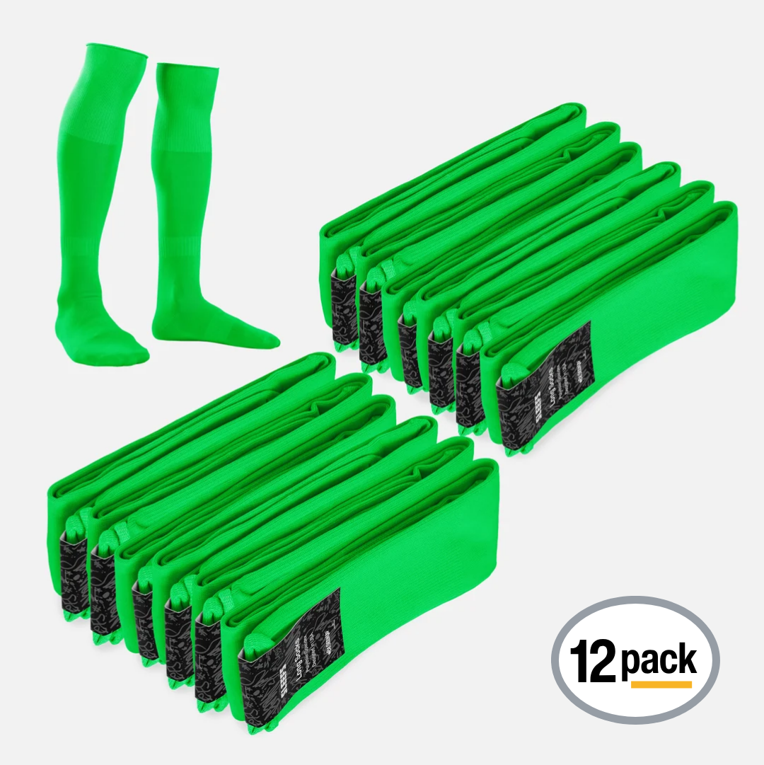 12 Pack Lawn Green Over The Knee Sport Socks