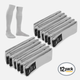 12 Pack Light Gray Over The Knee Sport Socks