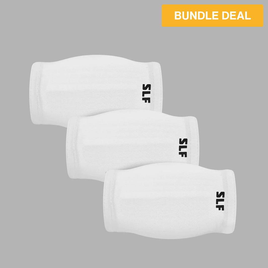 3 White Chin Strap Cover Bundle