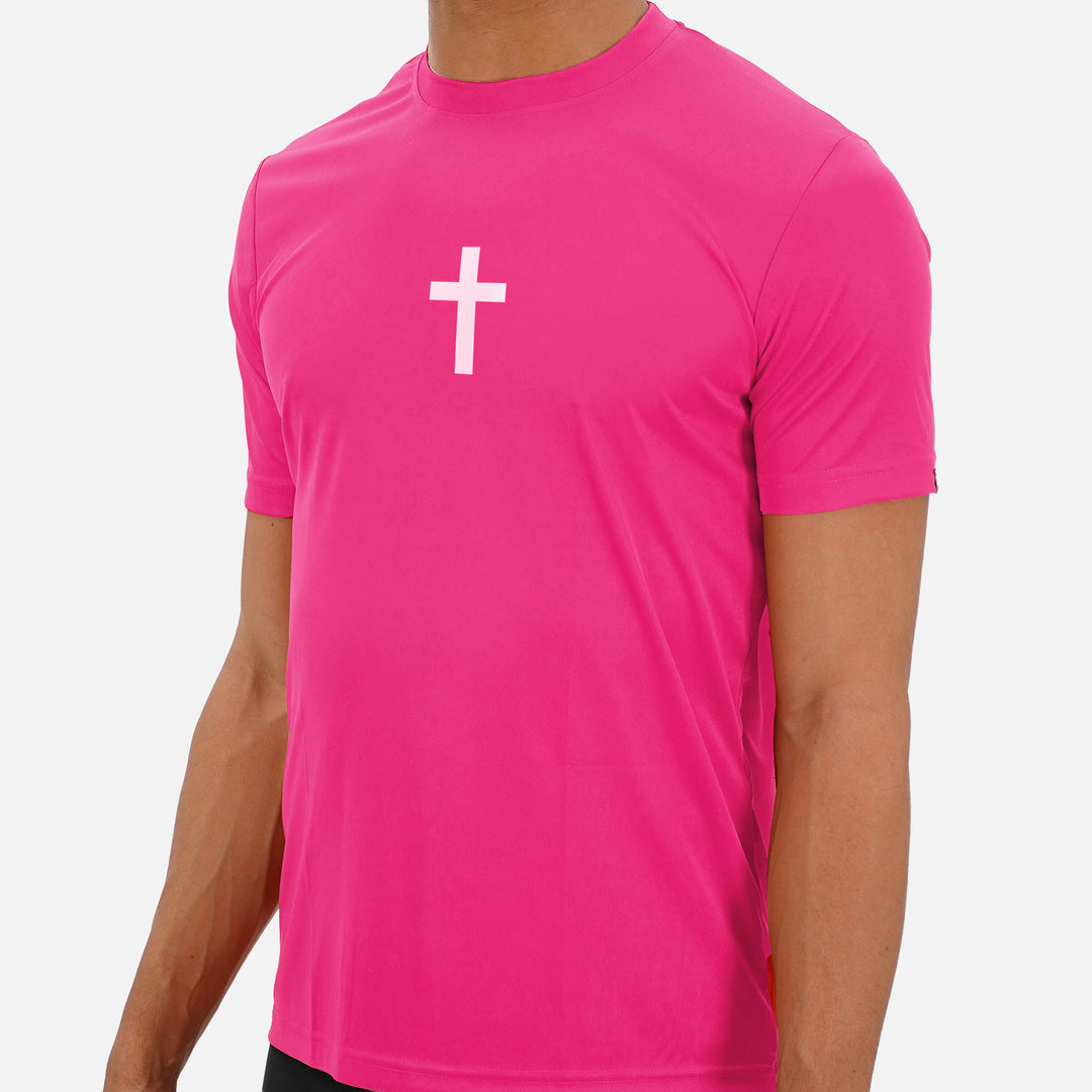 Faith Cross Pink Quick Dry Shirt