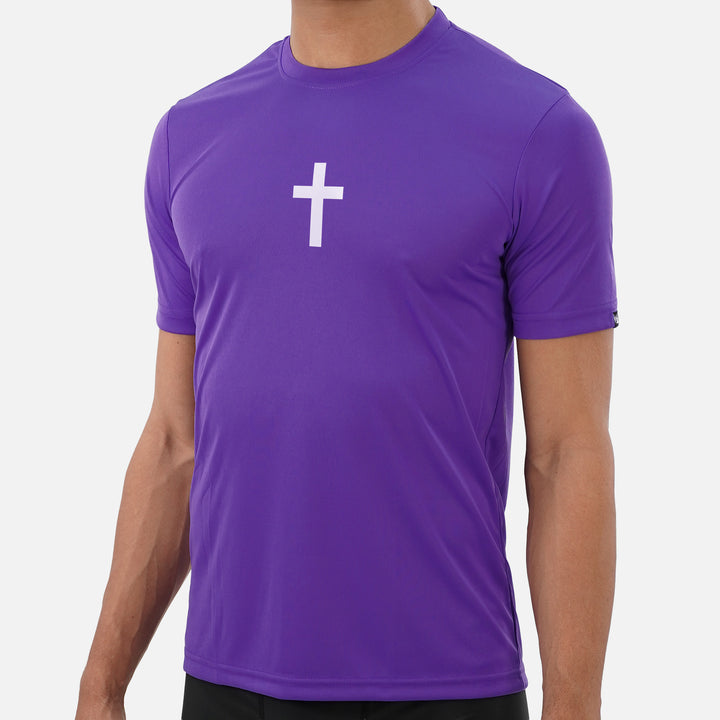 Faith Cross Purple Quick Dry Shirt
