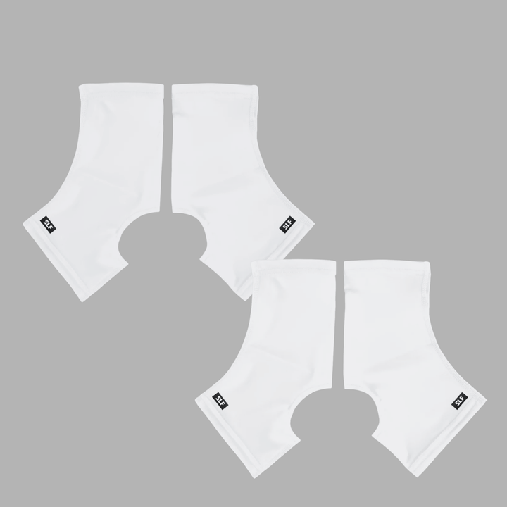 2 White Spats / Cleat Covers Bundle