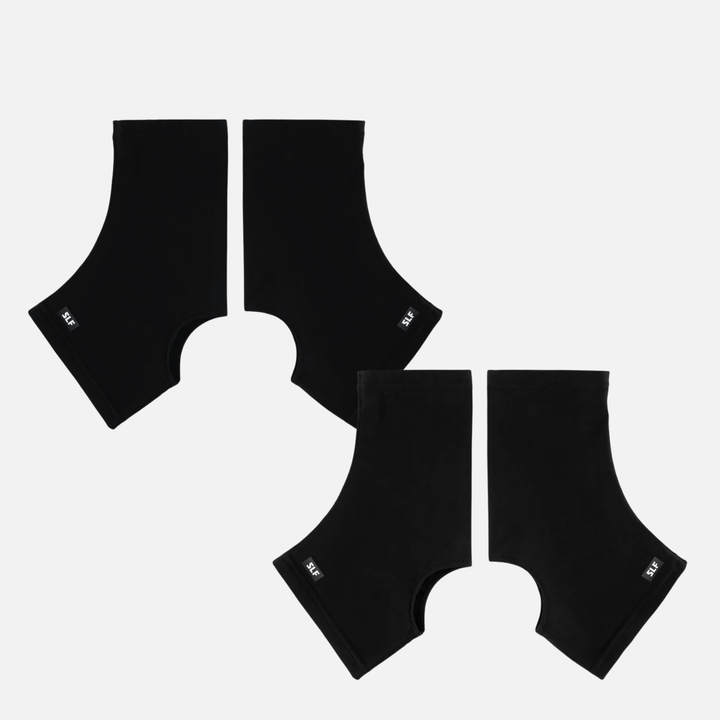 2 Black Spats / Cleat Covers Bundle