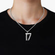 17 Number Pendant with Chain Necklace - Stainless Steel