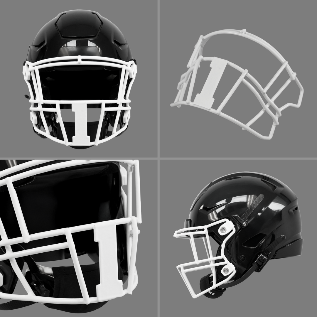 SLEEFS 1 Jersey Font Football Facemask for Riddell SpeedFlex
