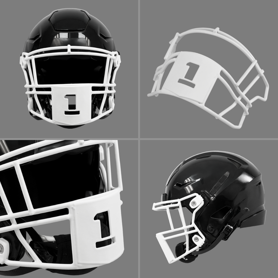 1 Stencil Font Football Facemask for Riddell SpeedFlex