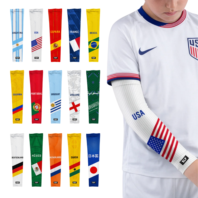 World Flag Team Edition Kids Arm Sleeves