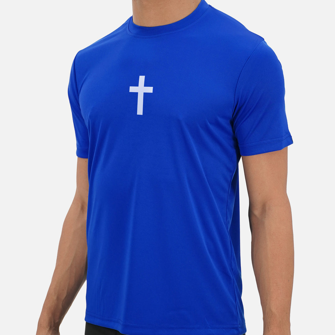 Faith Cross Royal Blue Quick Dry Shirt