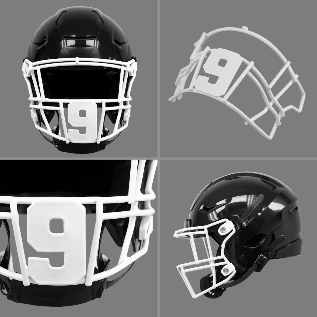 9 Jersey Font Football Facemask for Riddell SpeedFlex