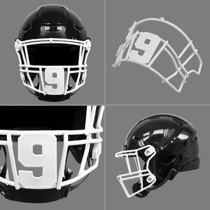 9 Jersey Font Football Facemask for Riddell SpeedFlex