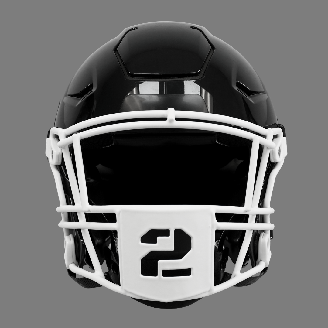 2 Stencil Font Football Facemask for Riddell SpeedFlex