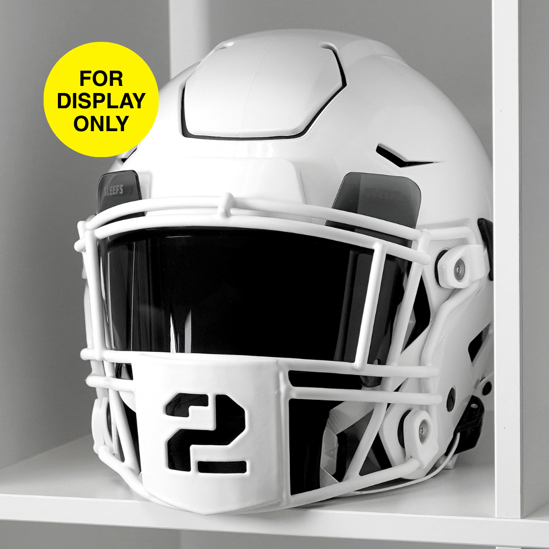 2 Stencil Font Football Facemask for Riddell SpeedFlex