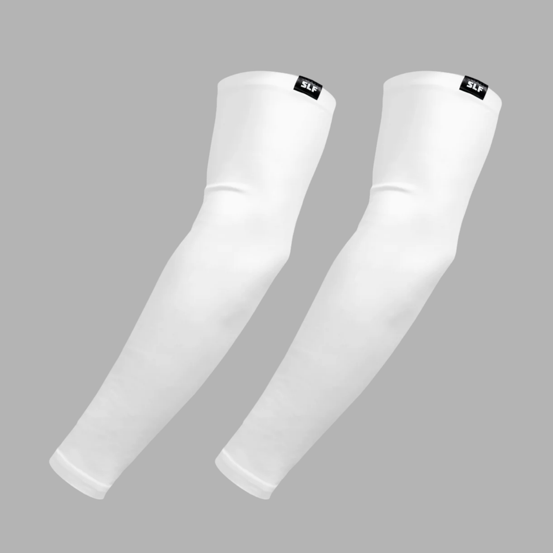 2 White Arm Sleeve Bundle