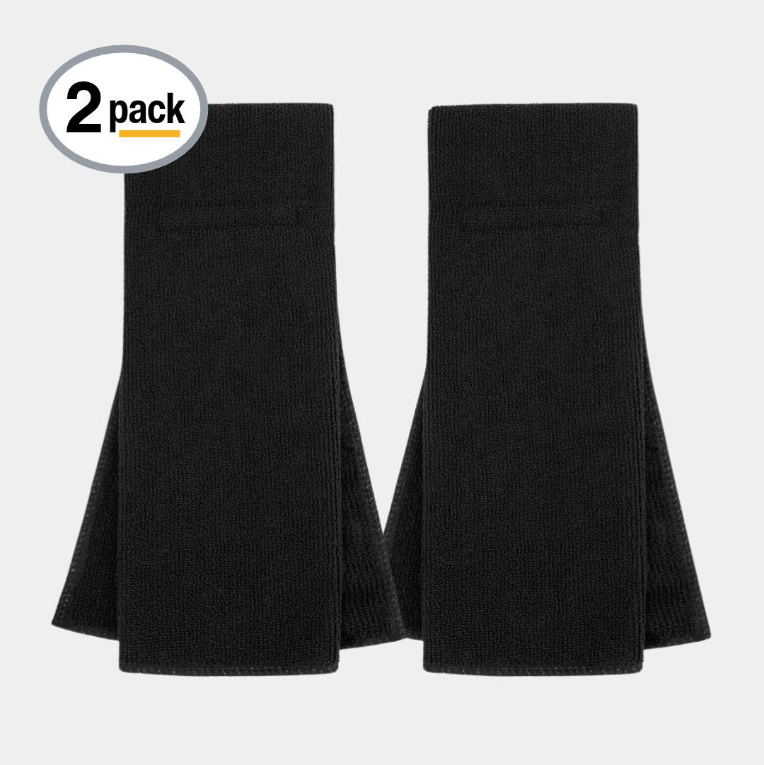 2 Black Football Towels SZN Pack