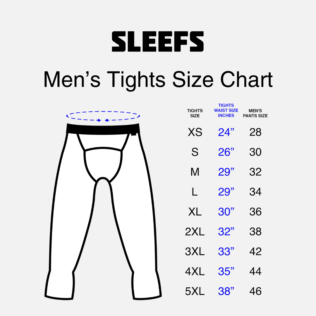 Black 3/4 Tights for men - Big