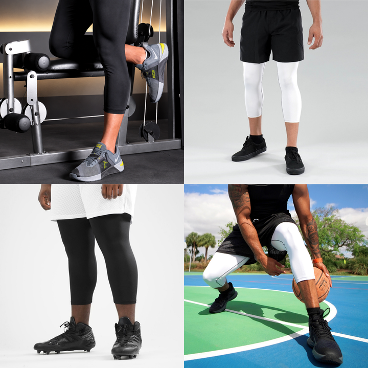 Black 3/4 Tights for men - Big