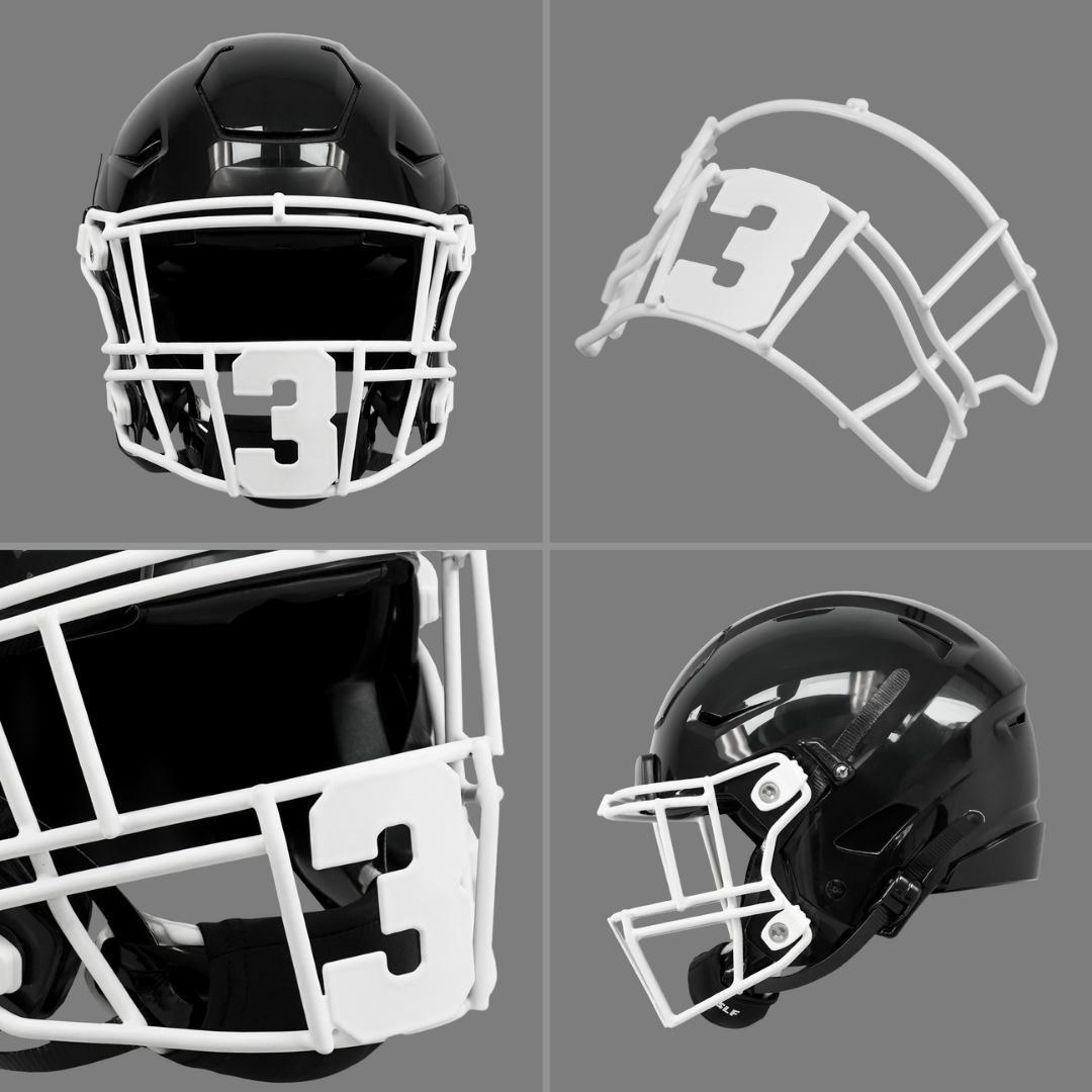 3 Jersey Font Football Facemask for Riddell SpeedFlex