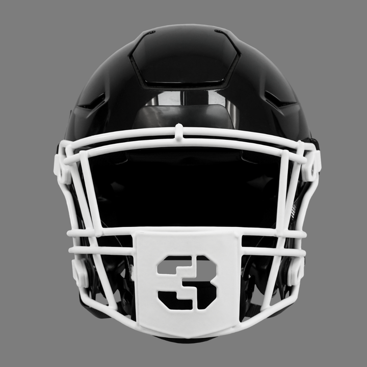 3 Stencil Font Football Facemask for Riddell SpeedFlex